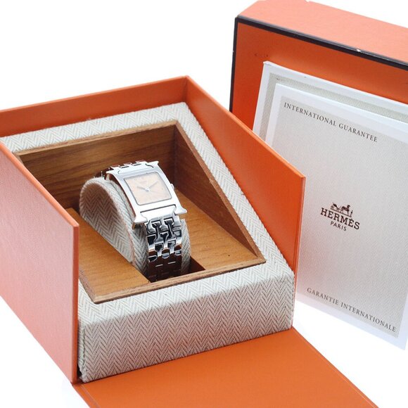 HERMES H watch HH1.210 Orange Dial Quartz Ladies Watch_881359 - Picture 1 of 7